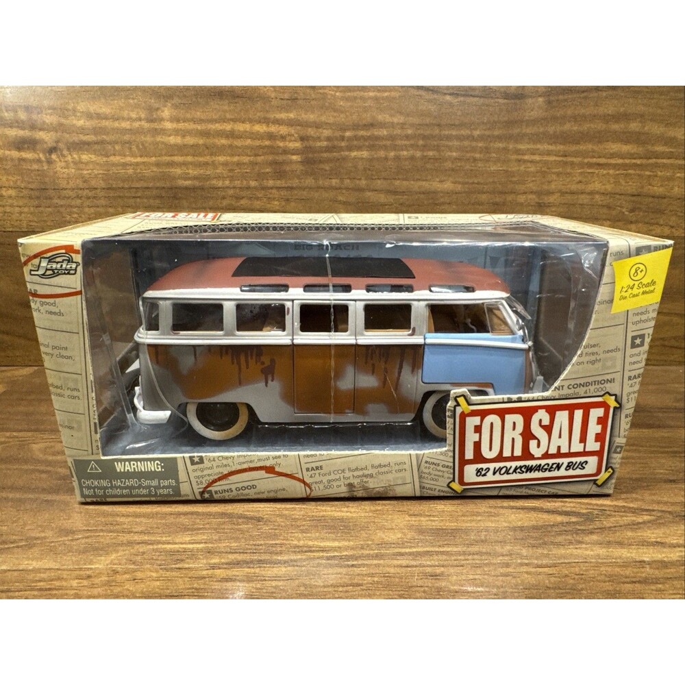 JADA FOR SALE 1962 VW VOLKSWAGEN BUS VAN 1:24 DIECAST MODEL NEW IN BOX
